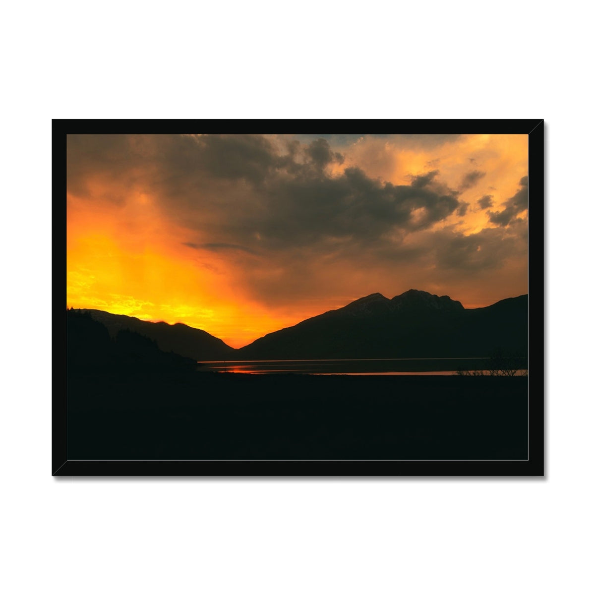 Loch Leven Sunset Glencoe Scottish Landscape Photography | Framed Print