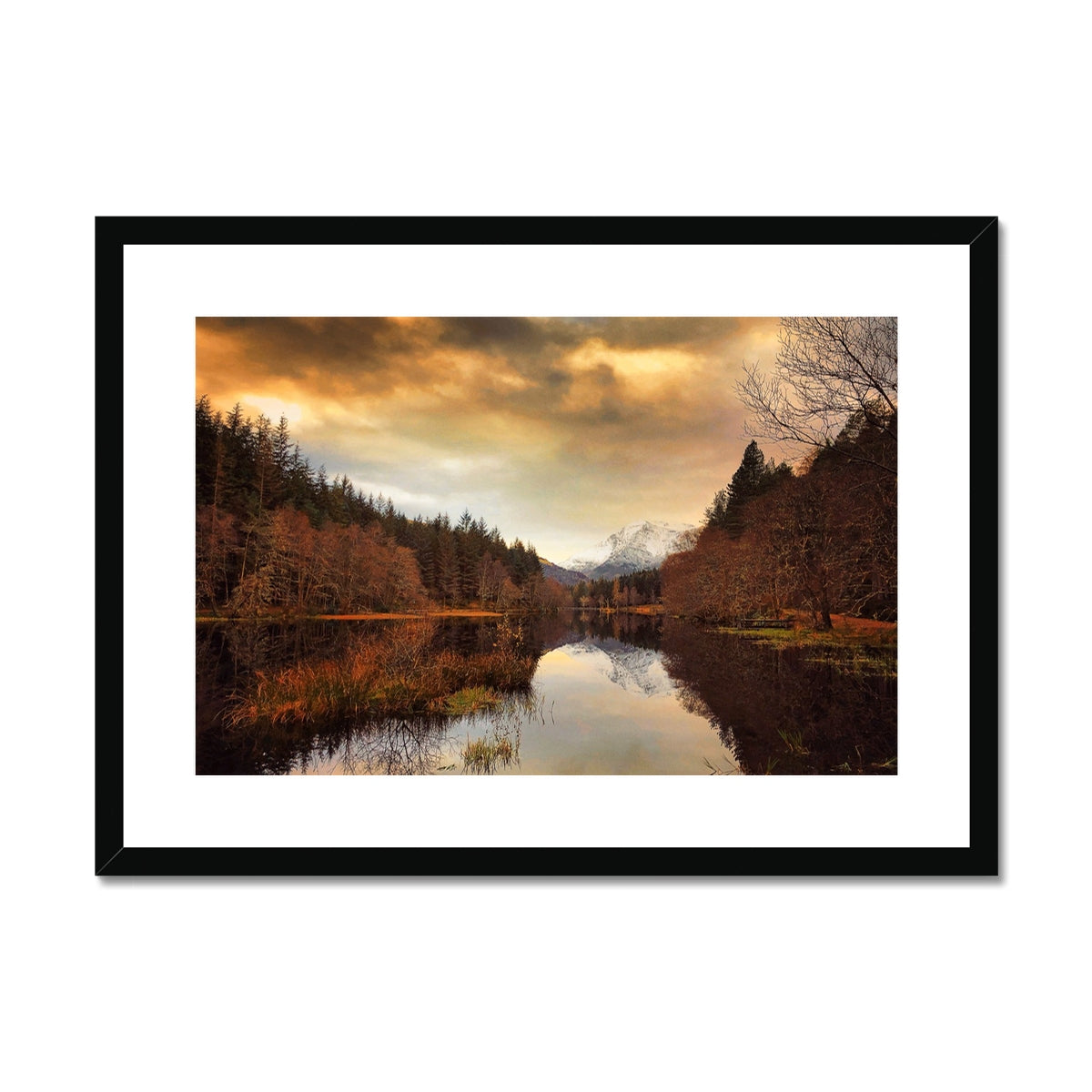 Glencoe Lochan Dusk Scottish Landscape Photography | Framed & Mounted Print