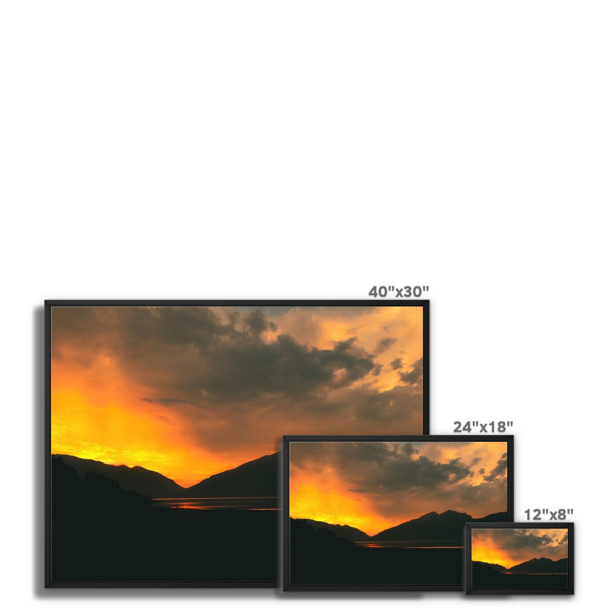 Loch Leven Sunset Glencoe Scottish Landscape Photography | Framed Canvas Prints From Scotland