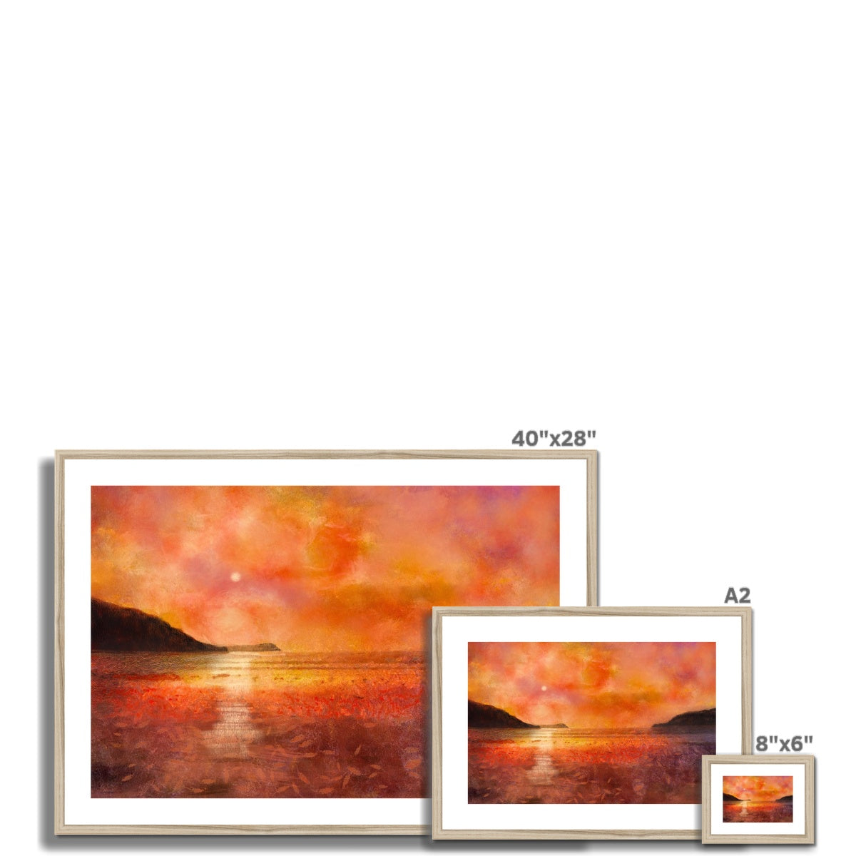 Calgary Beach Sunset Mull Painting | Framed & Mounted Prints From Scotland-Framed & Mounted Prints-Hebridean Islands Art Gallery-Paintings, Prints, Homeware, Art Gifts From Scotland By Scottish Artist Kevin Hunter