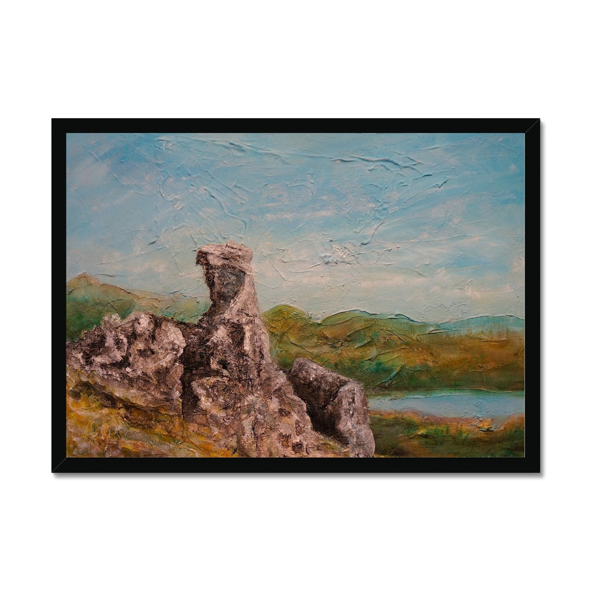 The Cobbler ii Painting | Framed Prints From Scotland-Framed Prints-Scottish Lochs & Mountains Art Gallery-A2 Landscape-Black Frame-Paintings, Prints, Homeware, Art Gifts From Scotland By Scottish Artist Kevin Hunter