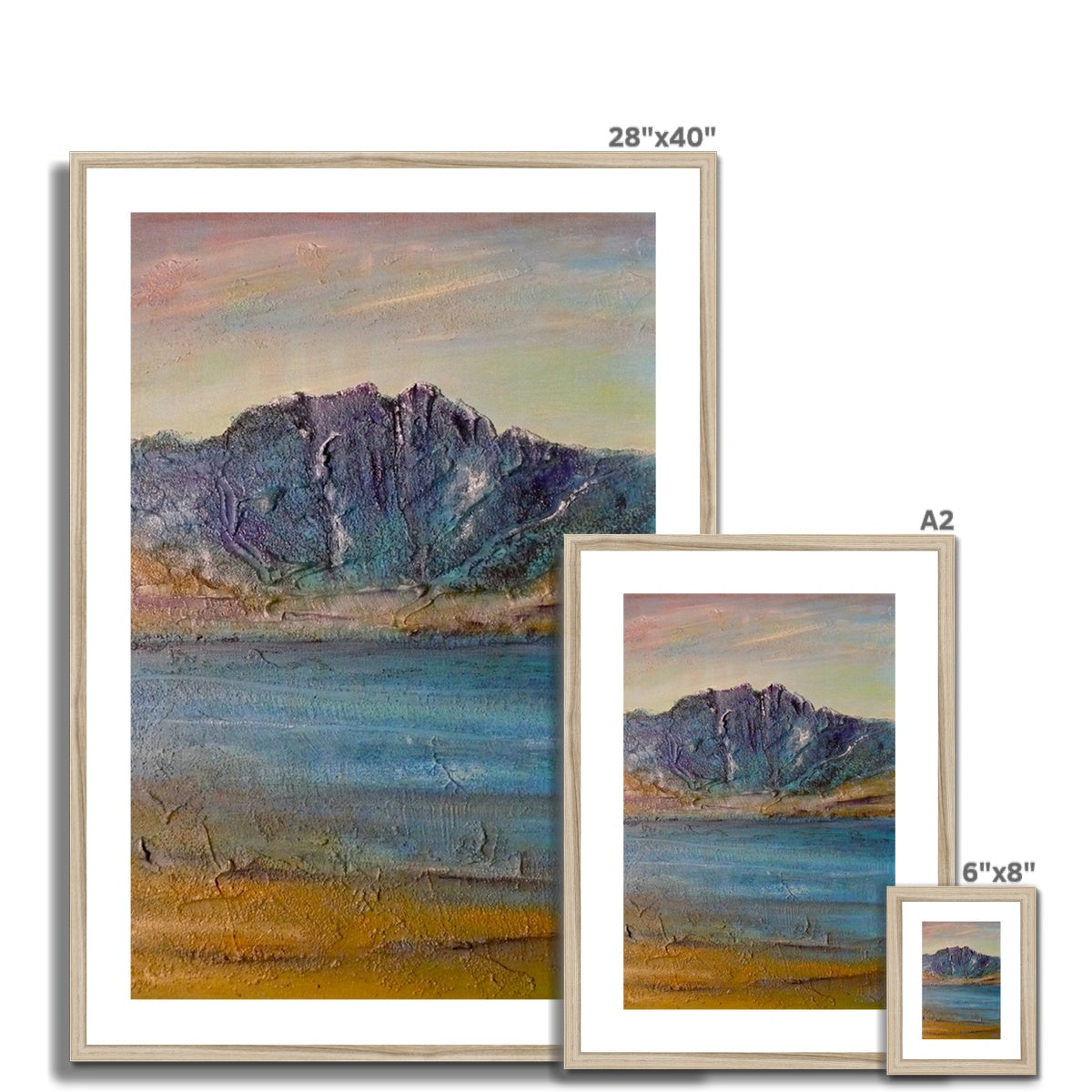 Torridon Painting | Framed & Mounted Prints From Scotland-Framed & Mounted Prints-Scottish Lochs & Mountains Art Gallery-Paintings, Prints, Homeware, Art Gifts From Scotland By Scottish Artist Kevin Hunter
