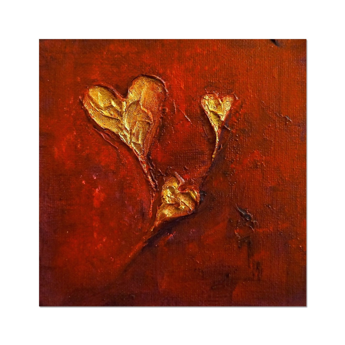 Hearts Abstract Painting | Artist Proof Collector Prints From Scotland-Artist Proof Collector Prints-Abstract & Impressionistic Art Gallery-20"x20"-Paintings, Prints, Homeware, Art Gifts From Scotland By Scottish Artist Kevin Hunter