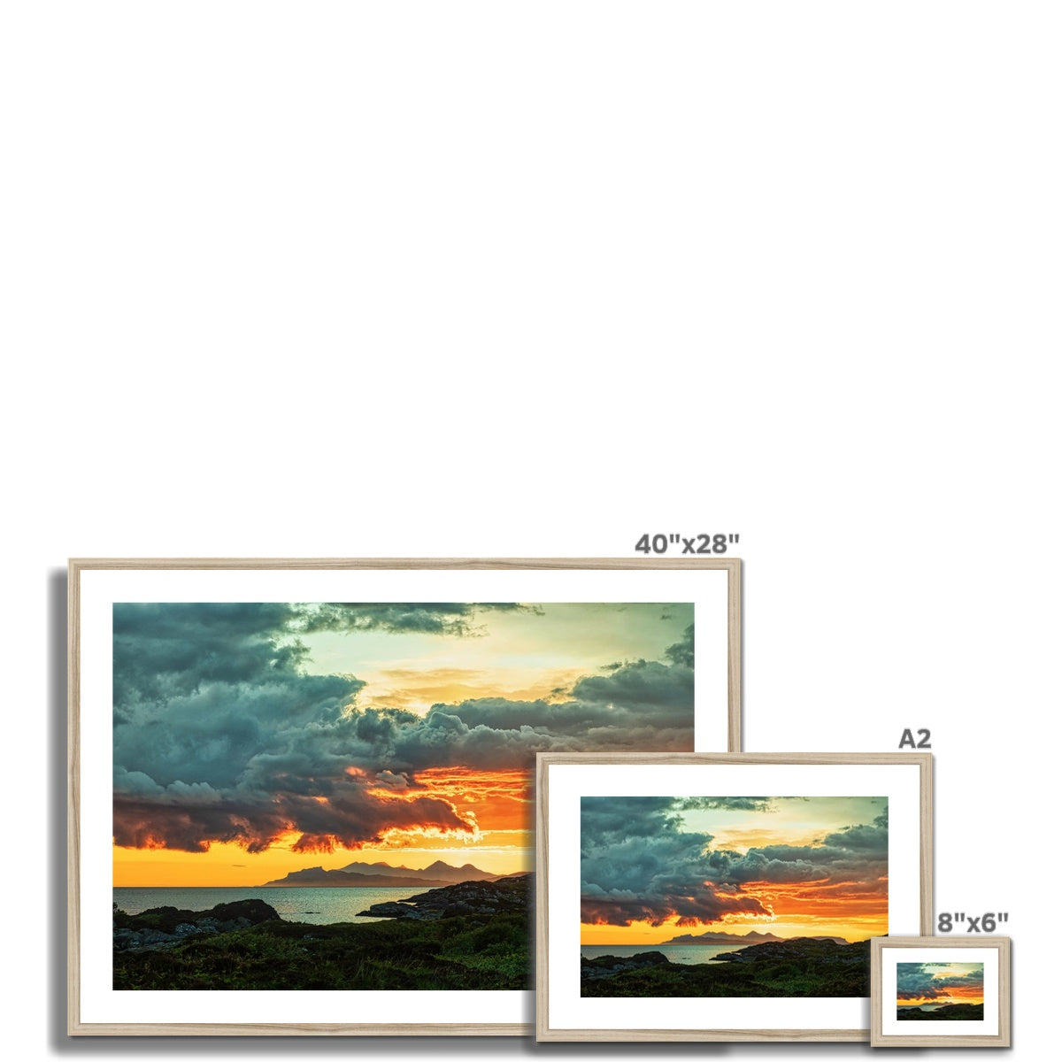 Sunset Over Skye From Ardtoe Scottish Landscape Photography | Framed & Mounted Print