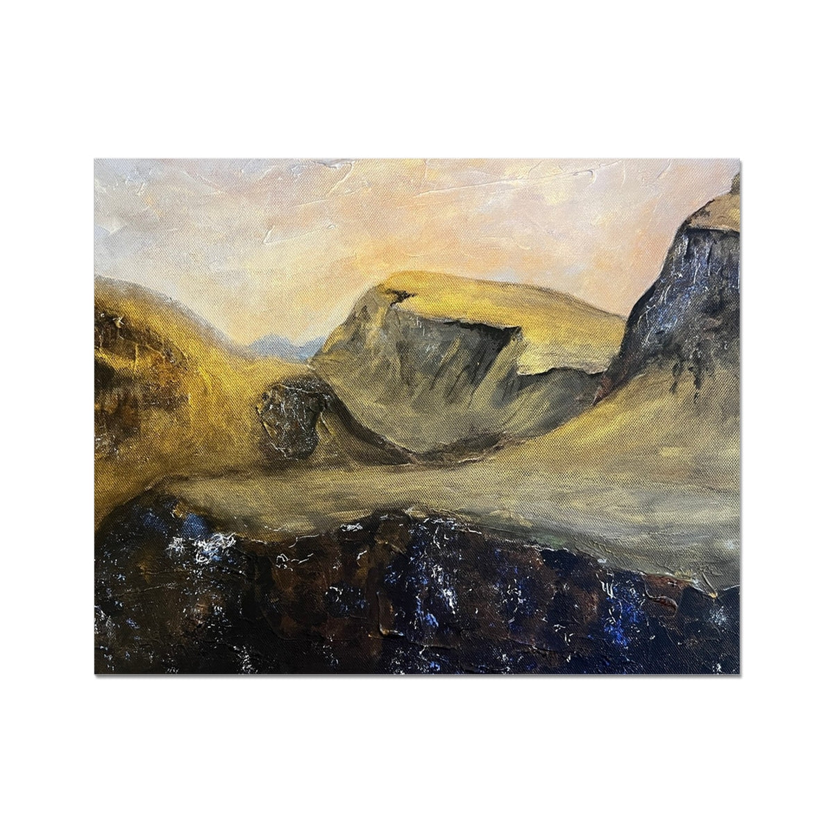 The Quiraing Skye Painting | Hahnemühle German Etching Prints From Scotland-Fine art-Skye Art Gallery-20"x16"-Paintings, Prints, Homeware, Art Gifts From Scotland By Scottish Artist Kevin Hunter
