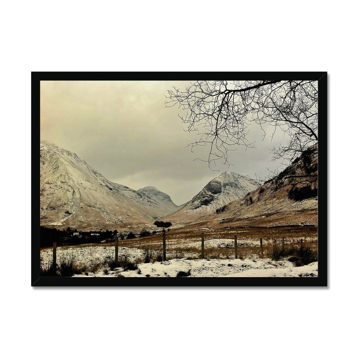 Winter In Glencoe Scottish Landscape Photography | Framed Print