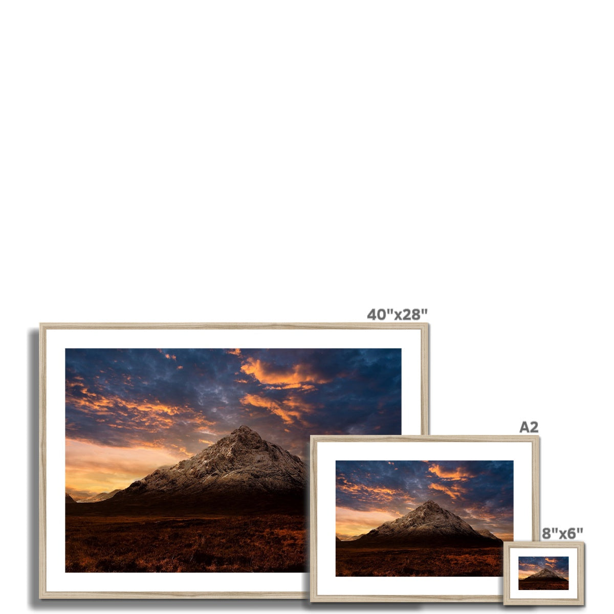 Buachaille Etive Mor Dusk Glencoe Scottish Landscape Photography | Framed & Mounted Print