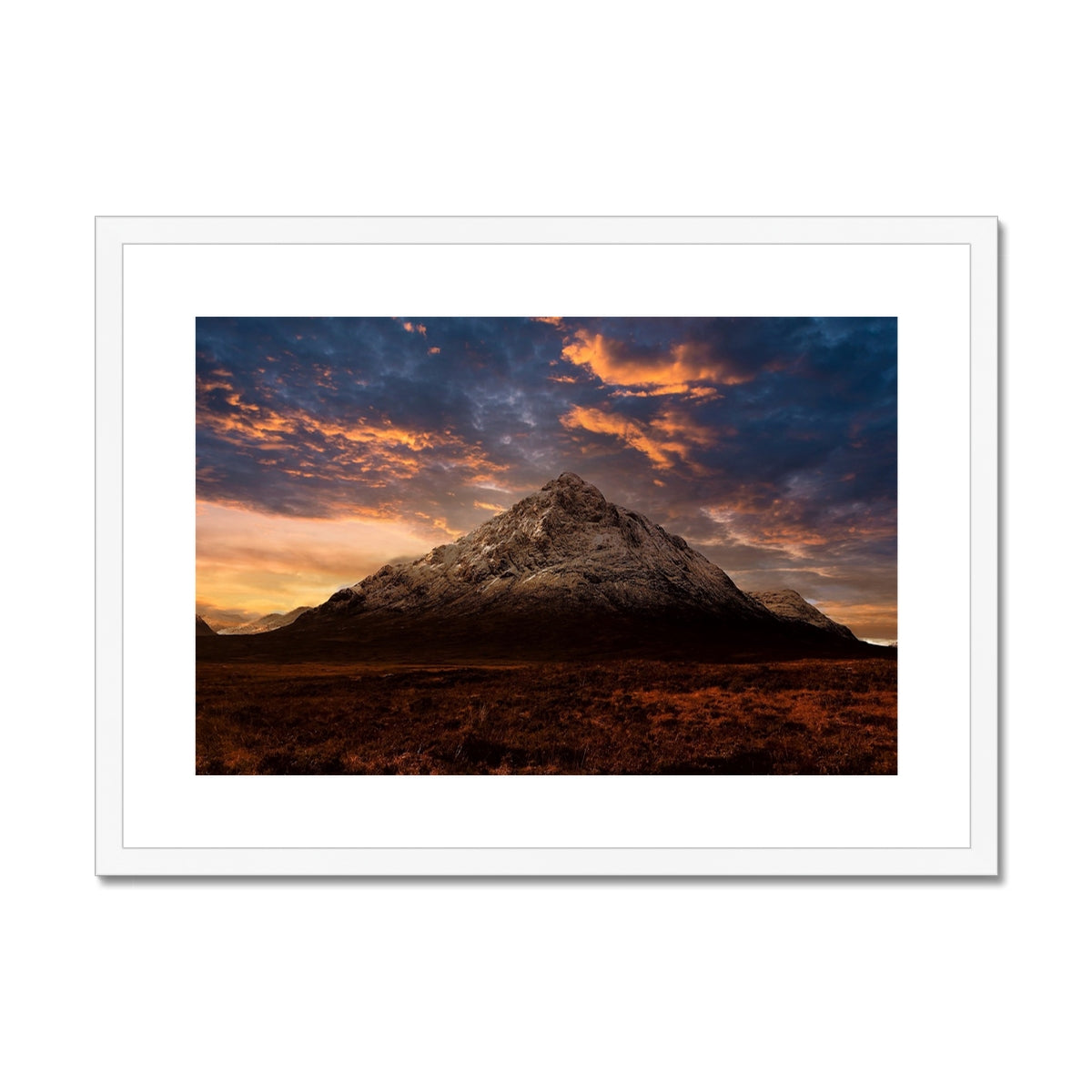 Buachaille Etive Mor Dusk Glencoe Scottish Landscape Photography | Framed & Mounted Prints From Scotlands From Scotland