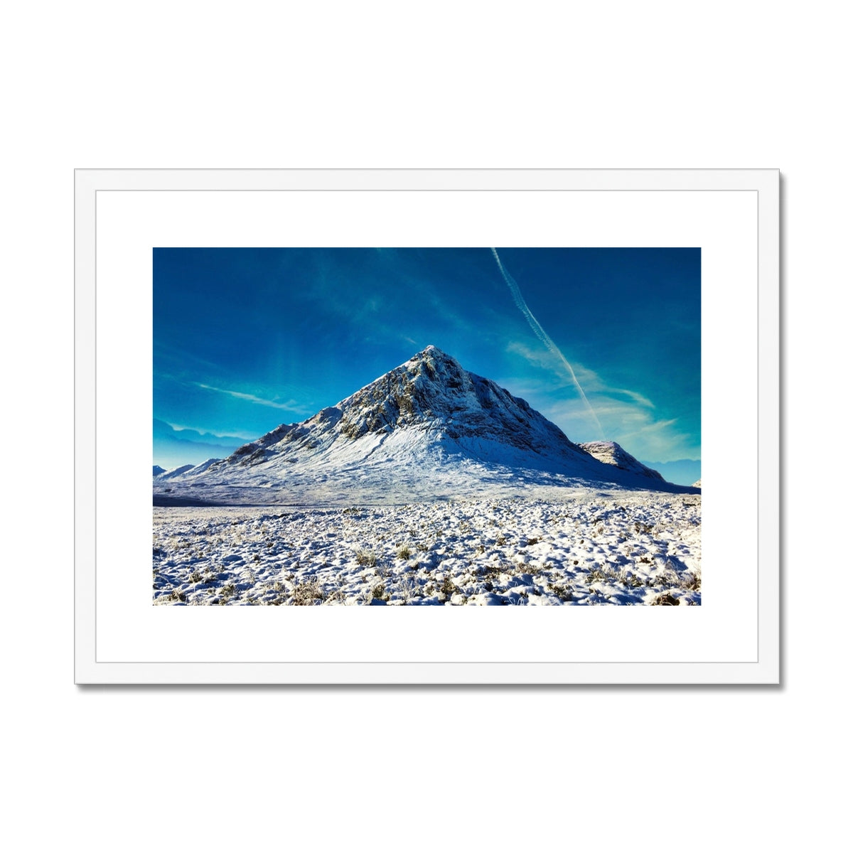 Buachaille Etive Mor Snow Glencoe Scottish Landscape Photography | Framed & Mounted Print