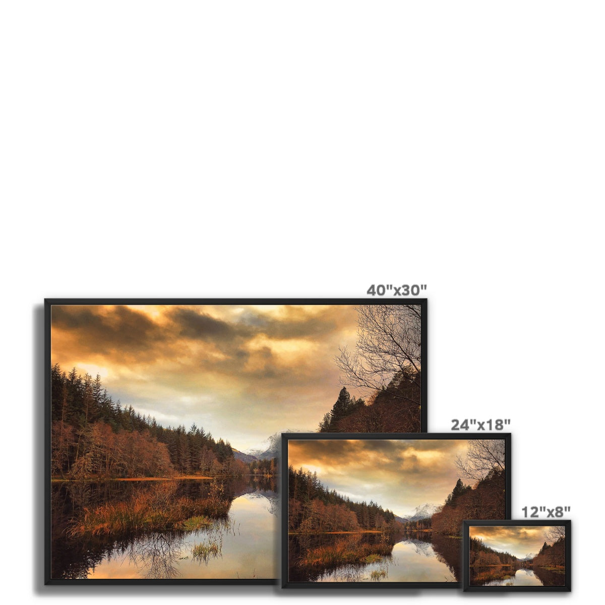 Glencoe Lochan Dusk Scottish Landscape Photography | Framed Canvas Prints From Scotland