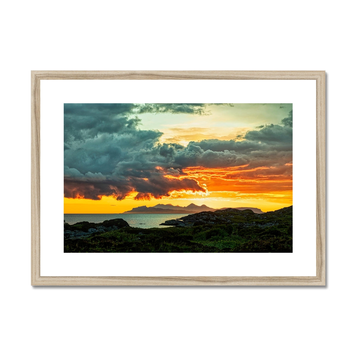 Sunset Over Skye From Ardtoe Scottish Landscape Photography | Framed & Mounted Print