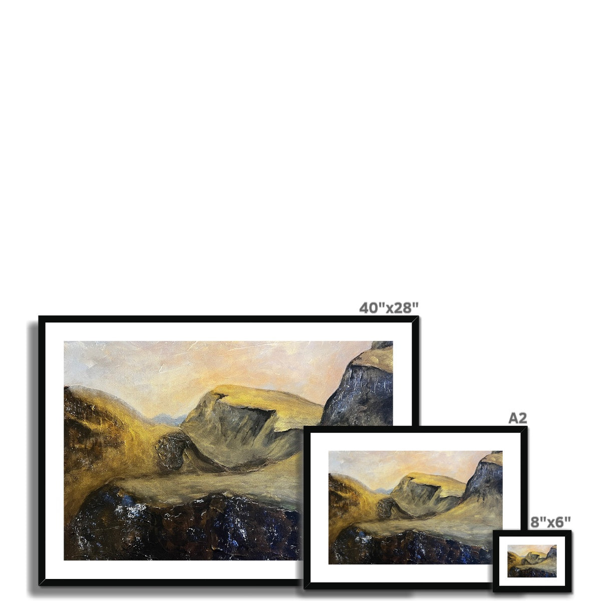 The Quiraing Skye Painting | Framed & Mounted Prints From Scotland-Framed & Mounted Prints-Skye Art Gallery-Paintings, Prints, Homeware, Art Gifts From Scotland By Scottish Artist Kevin Hunter