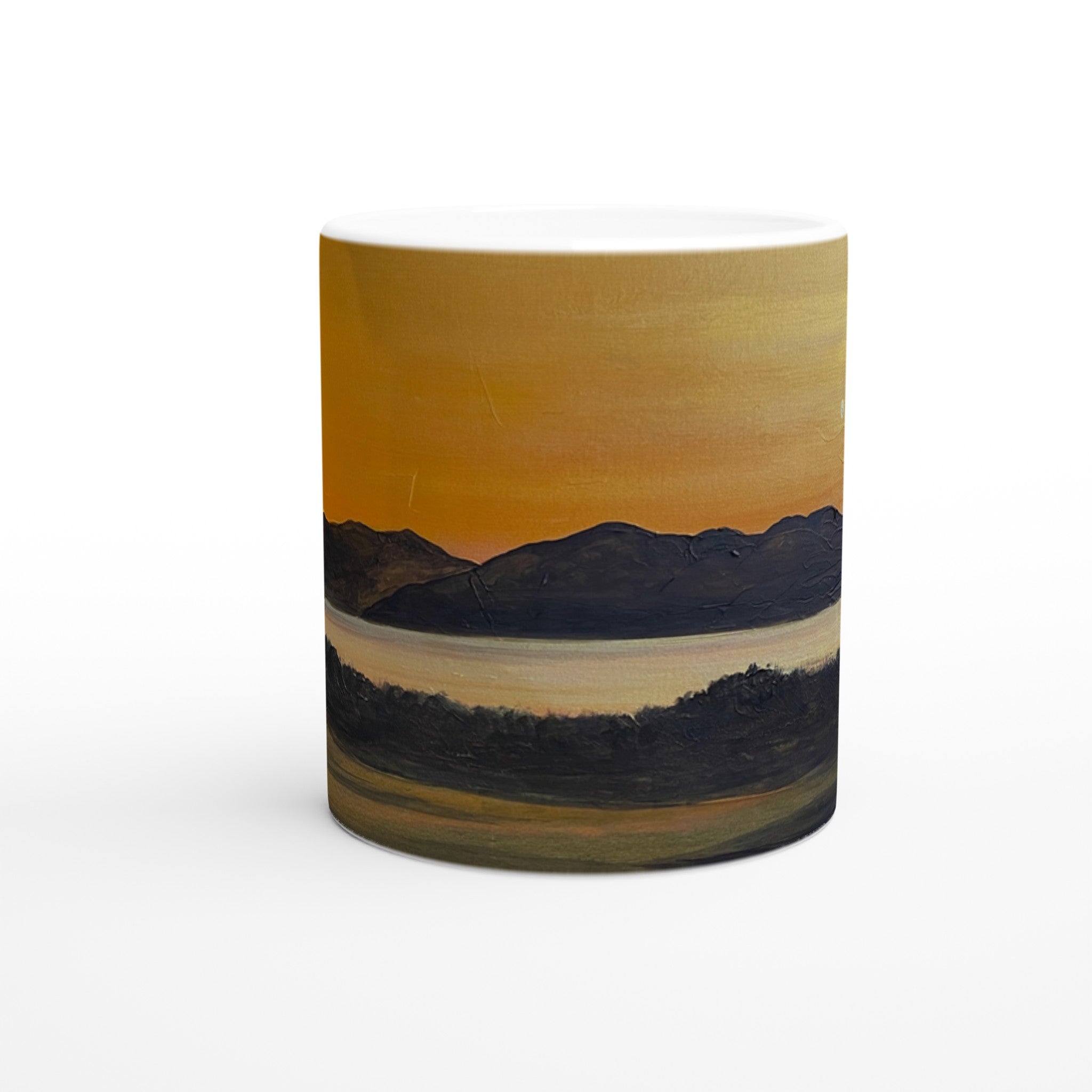 Arran & The 5th Green Royal Troon Golf Course | Ceramic Art Mug From Scotland