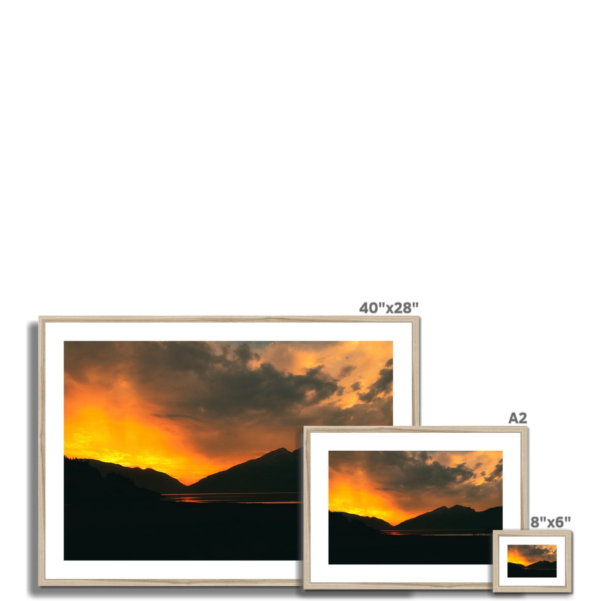 Loch Leven Sunset Glencoe Scottish Landscape Photography | Framed & Mounted Print