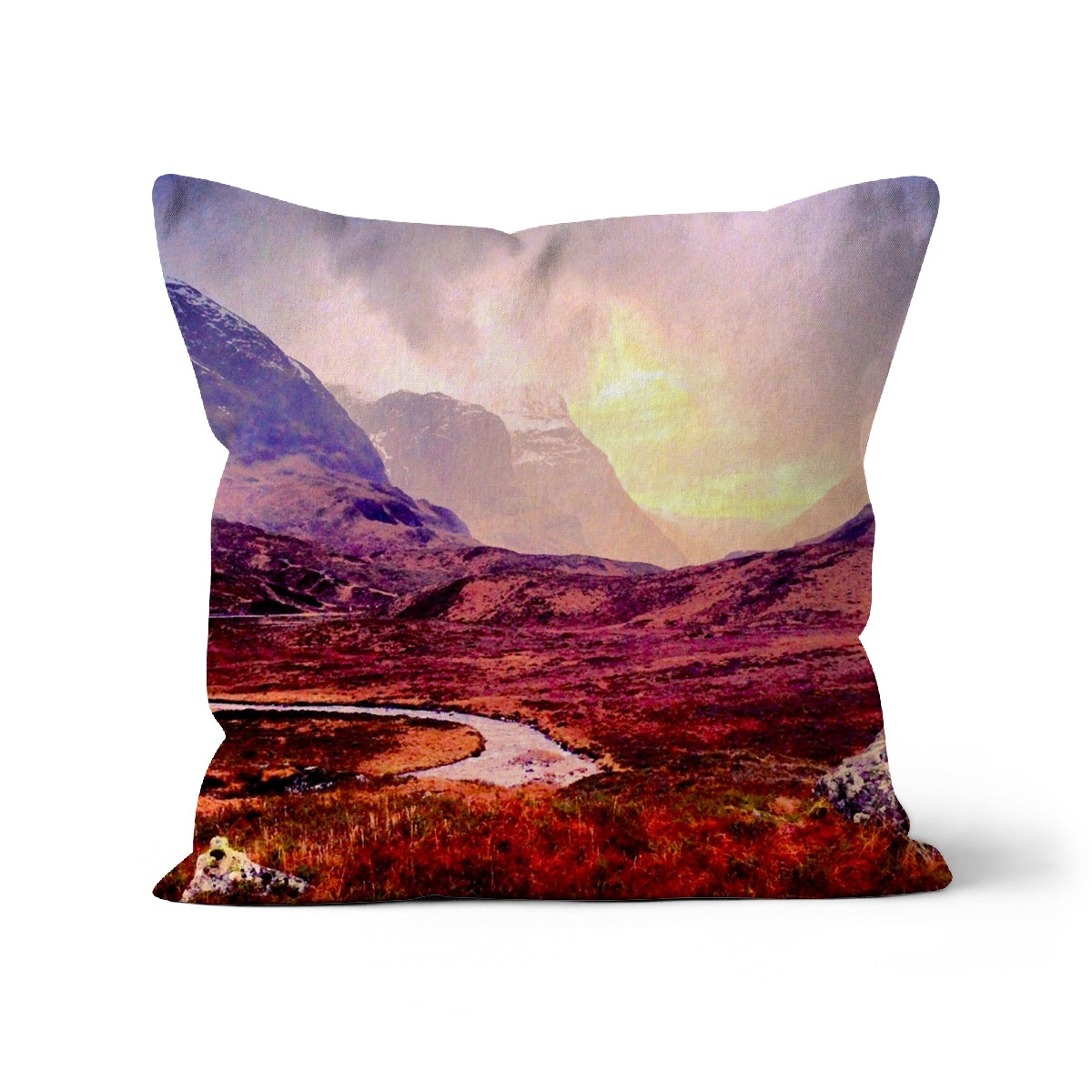 A Brooding Glencoe Art Gifts Cushion