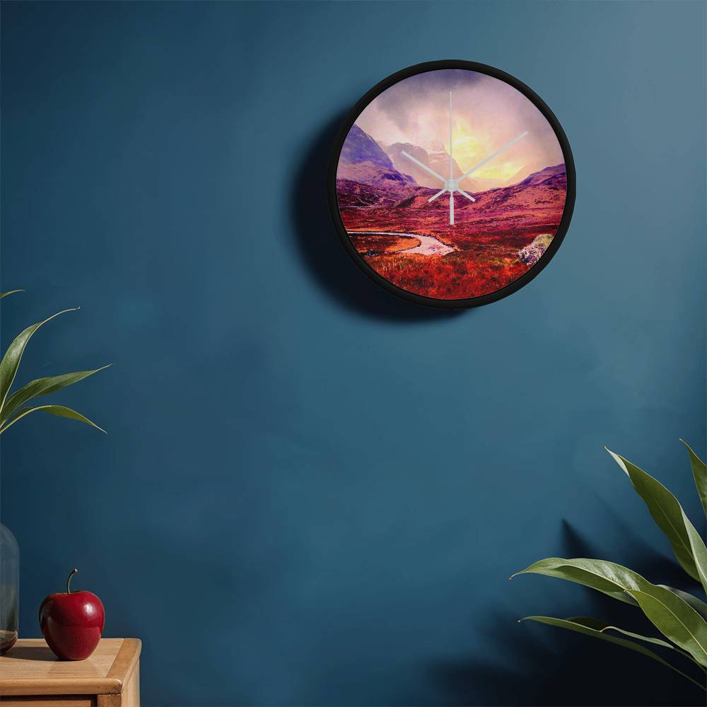 A Brooding Glencoe | Wall Art Clock | Scotland