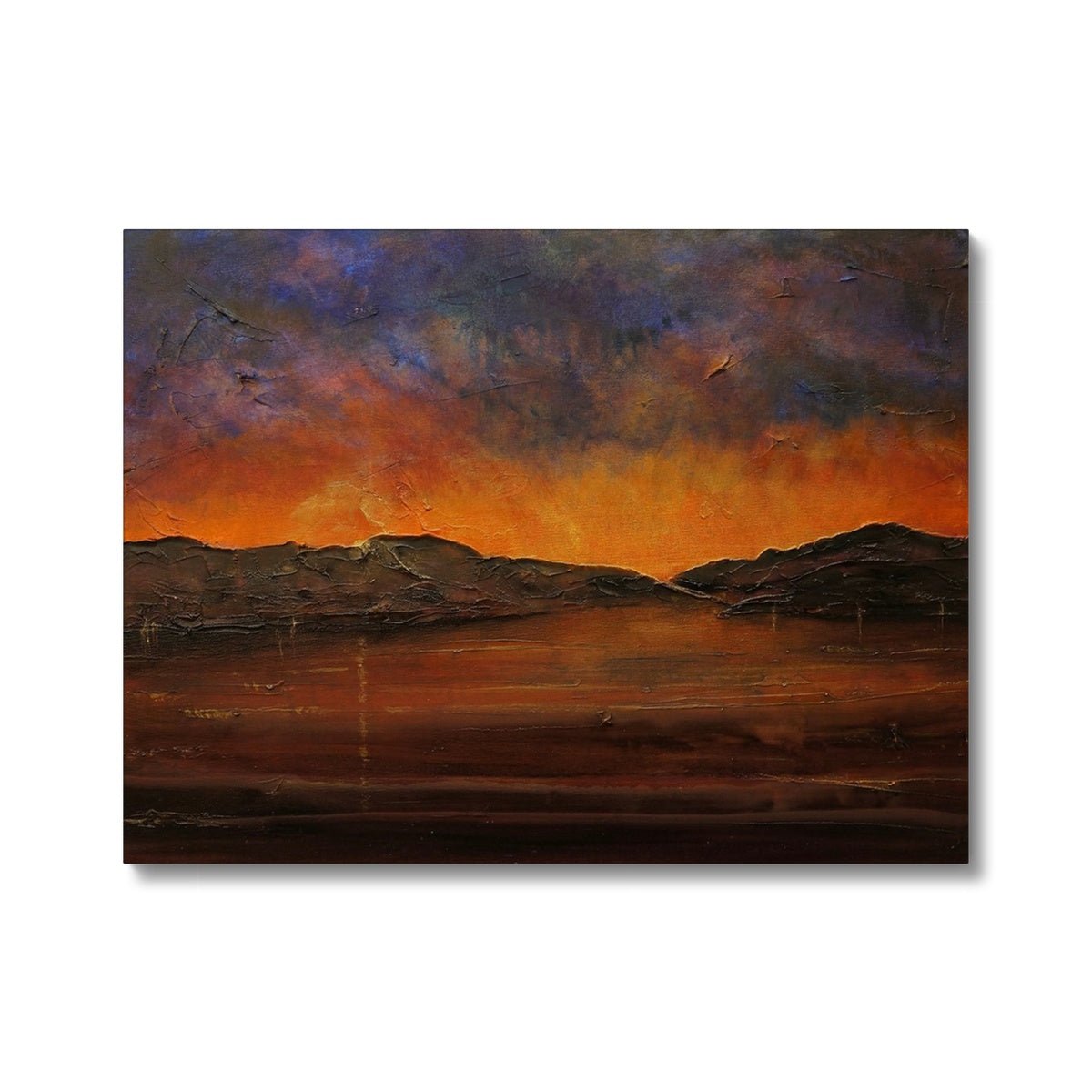 A Brooding River Clyde Dusk Painting | Canvas From Scotland