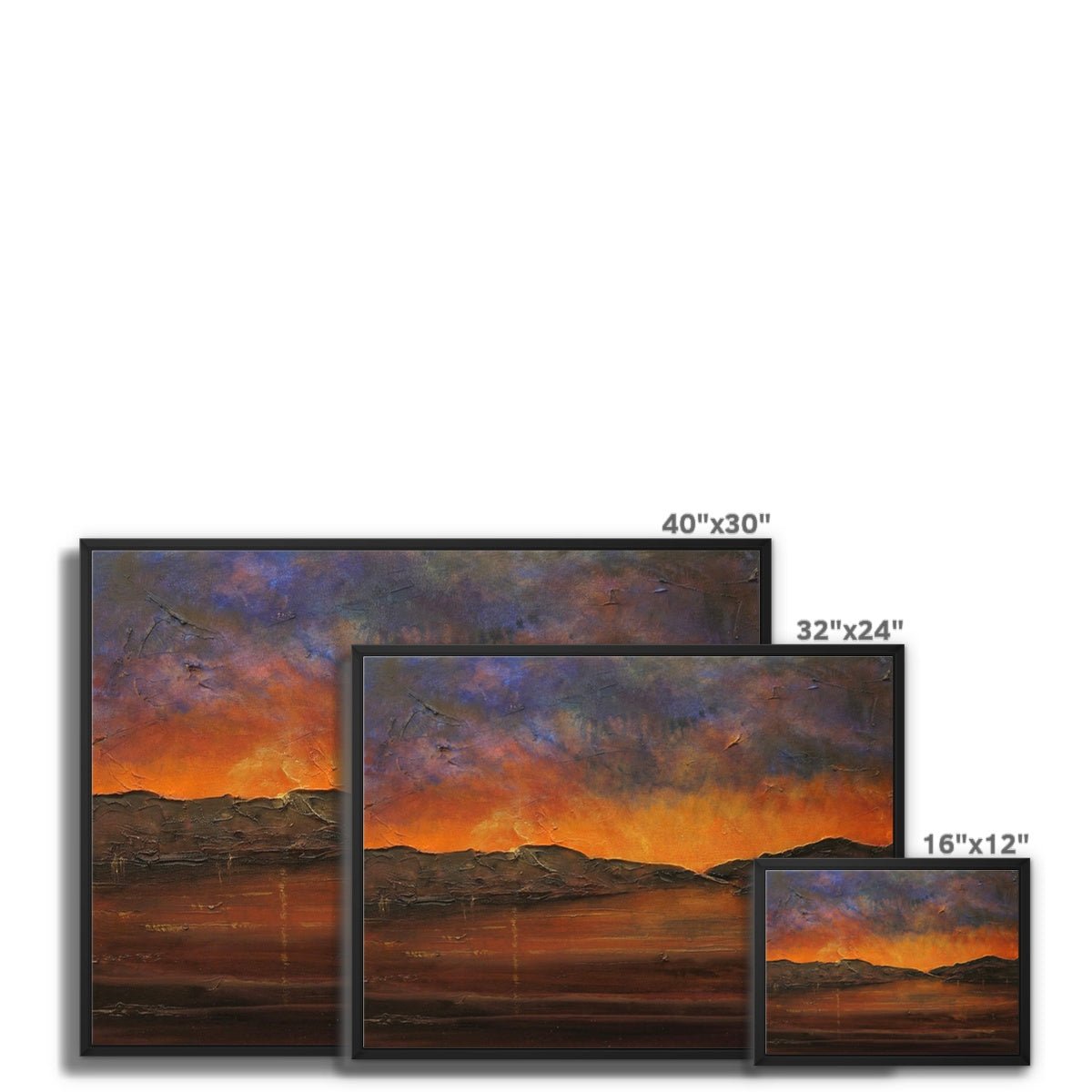 A Brooding River Clyde Dusk Painting | Framed Canvas From Scotland