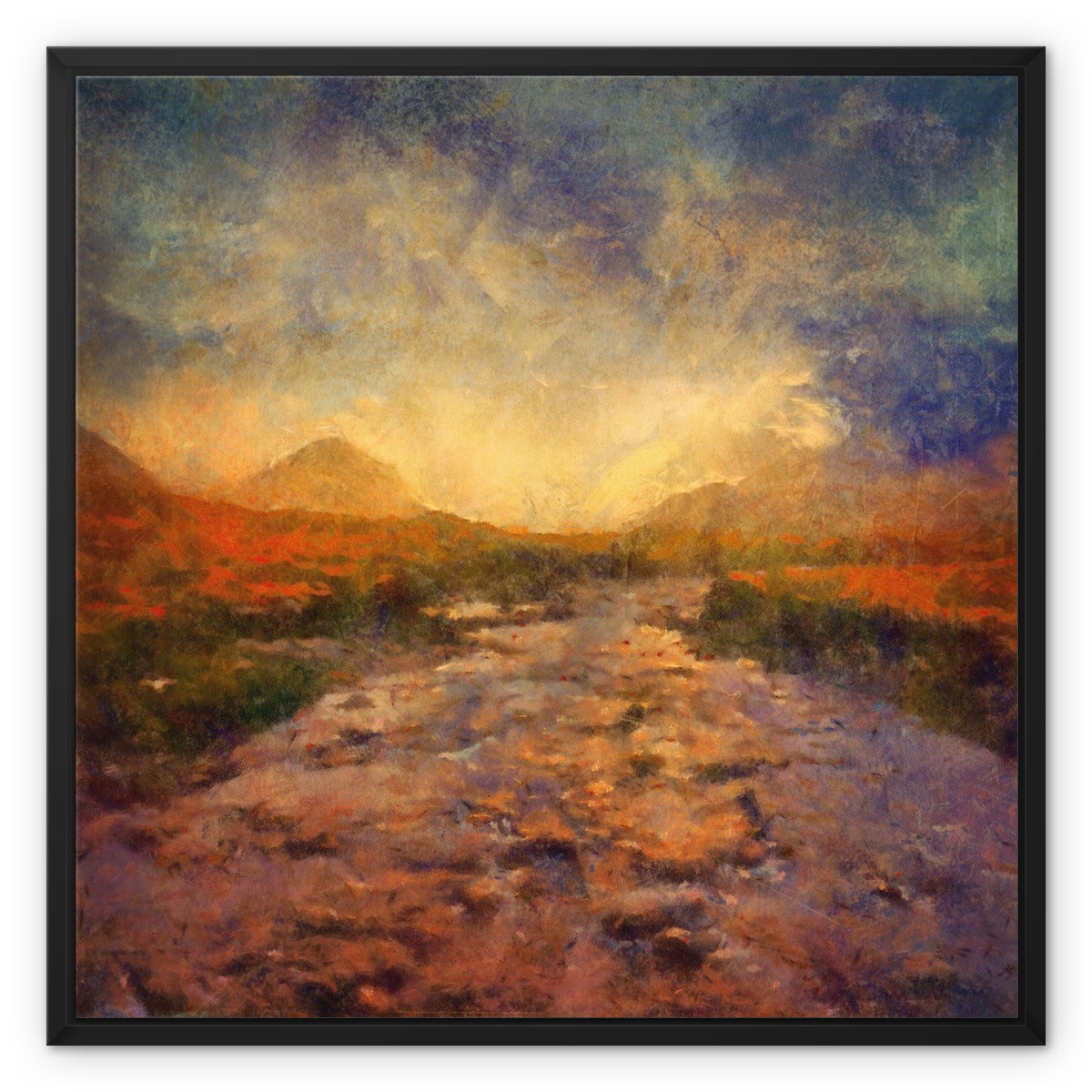 A Brooding Sligachan Framed Canvas