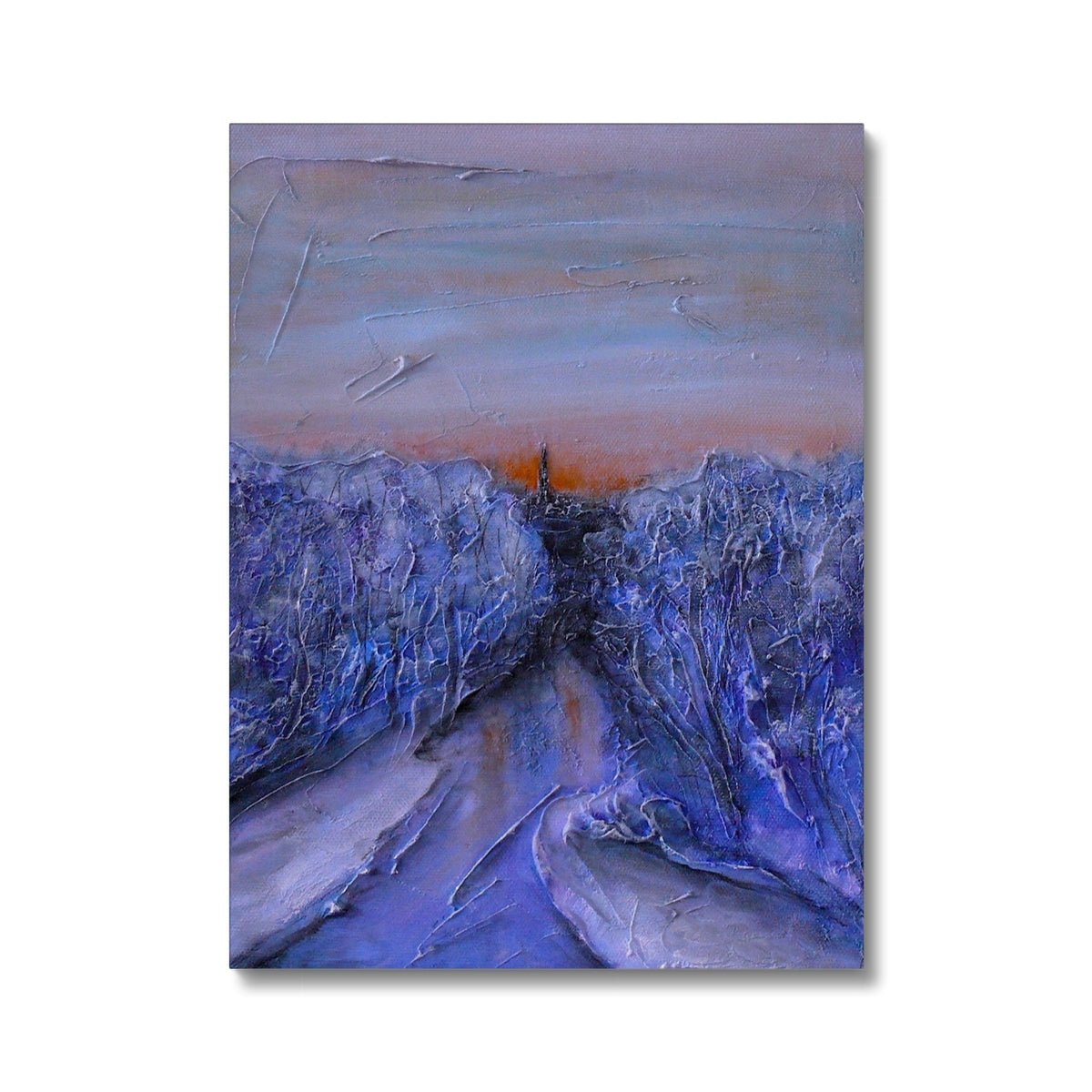 A Frozen River Kelvin Painting | Canvas Prints From Scotland