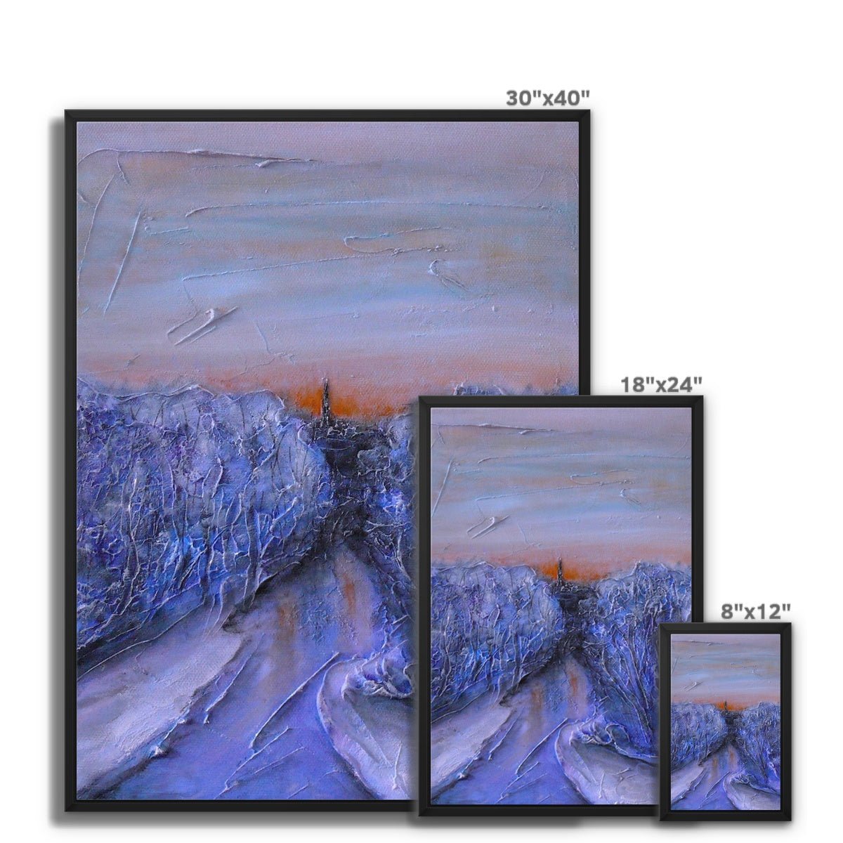 A Frozen River Kelvin Painting | Framed Canvas From Scotland