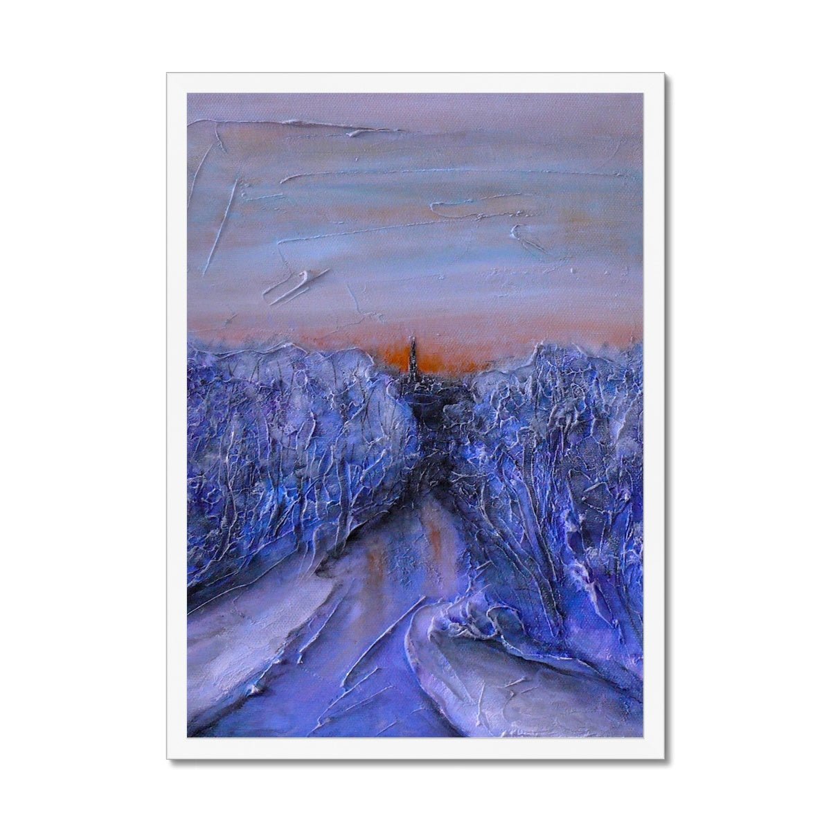 A Frozen River Kelvin Painting | Framed Prints From Scotland