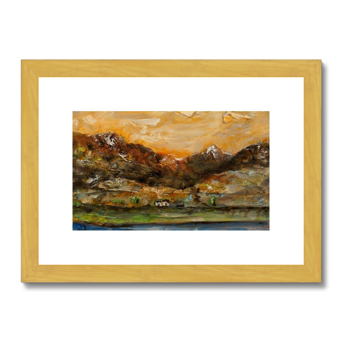 A Glencoe Cottage Painting | Antique Framed & Mounted Prints From Scotland