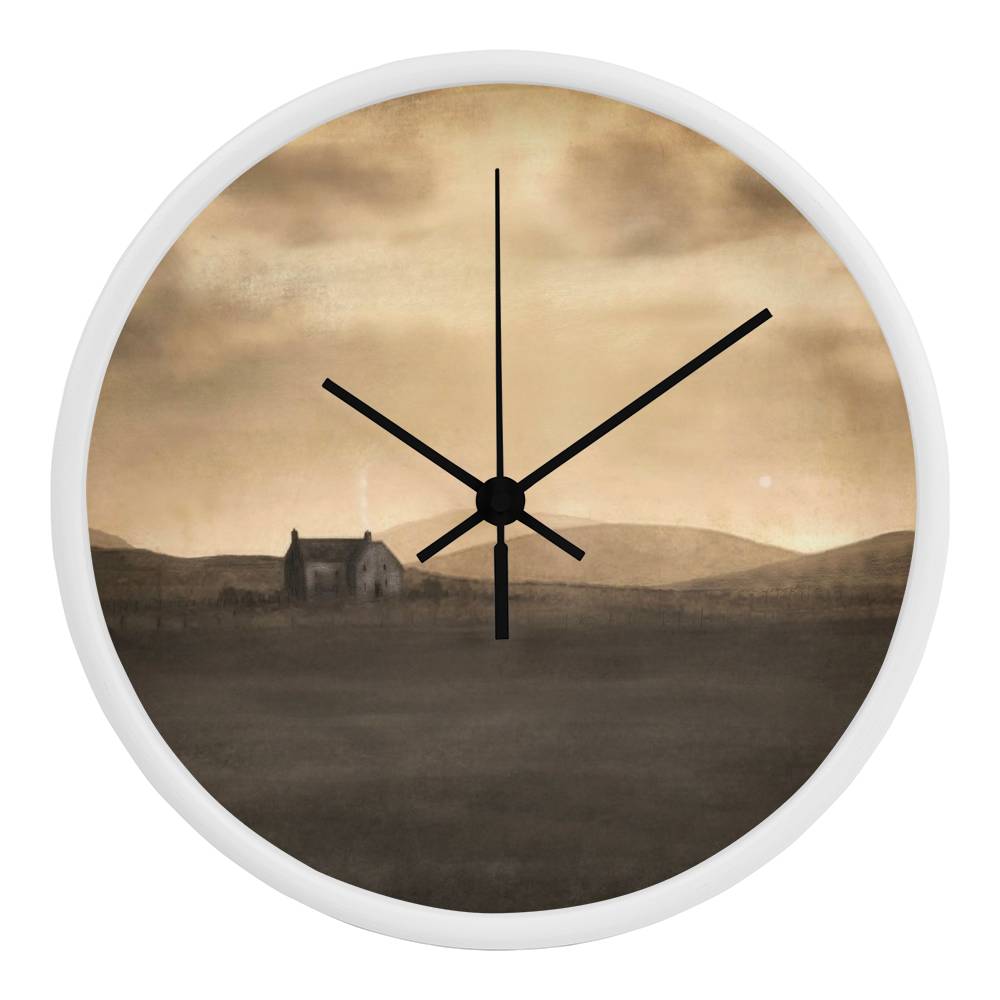 A Moonlit Croft | Wall Art Clock | Scotland