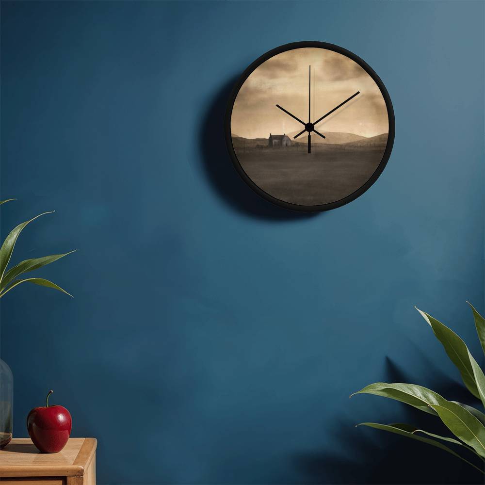 A Moonlit Croft | Wall Art Clock | Scotland