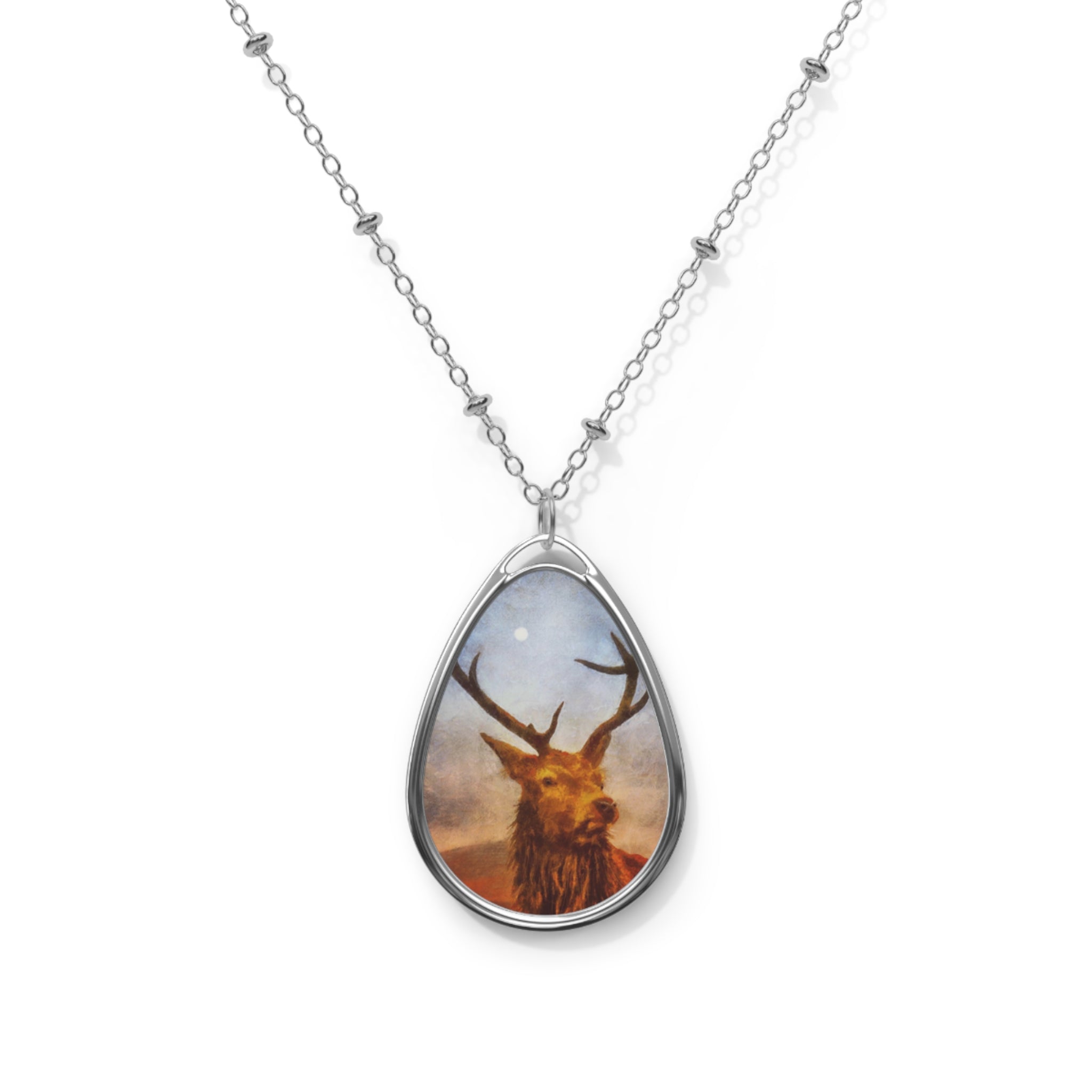 A Moonlit Highland Stag | Scottish Art Jewellery | Necklace