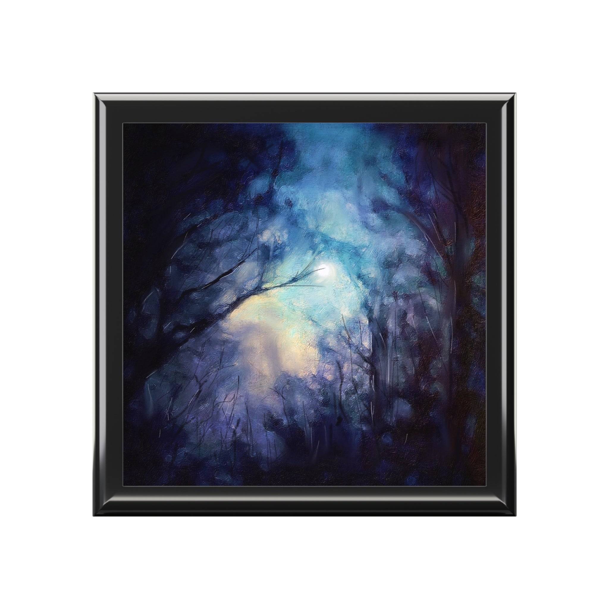 A Moonlit Highland Wood | Art Jewelry Box | Scotland