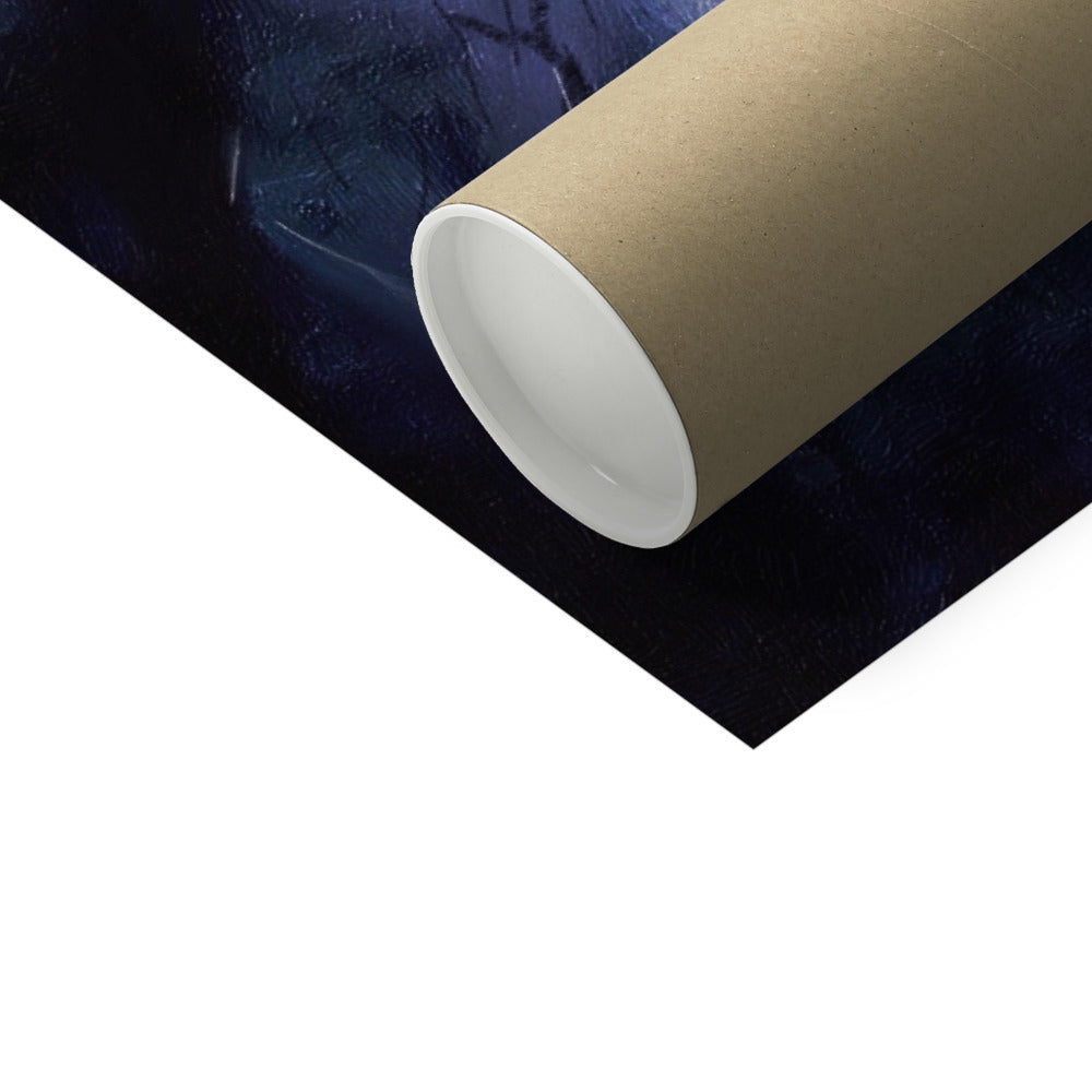 A Moonlit Highland Wood Fine Art Print
