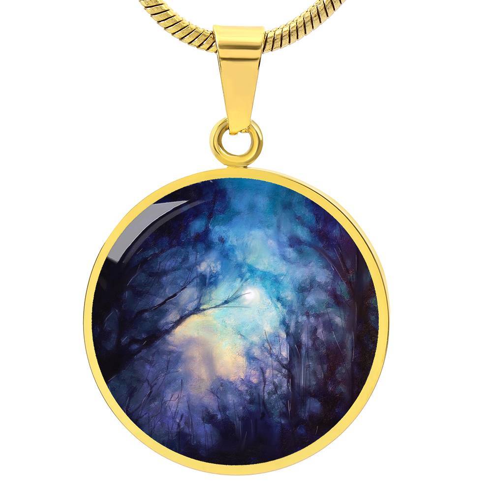 A Moonlit Highland Wood | Scottish Art Jewelry | Luxury Designer Necklace