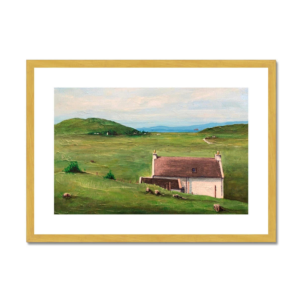 A Skye Cottage Antique Framed & Mounted Print