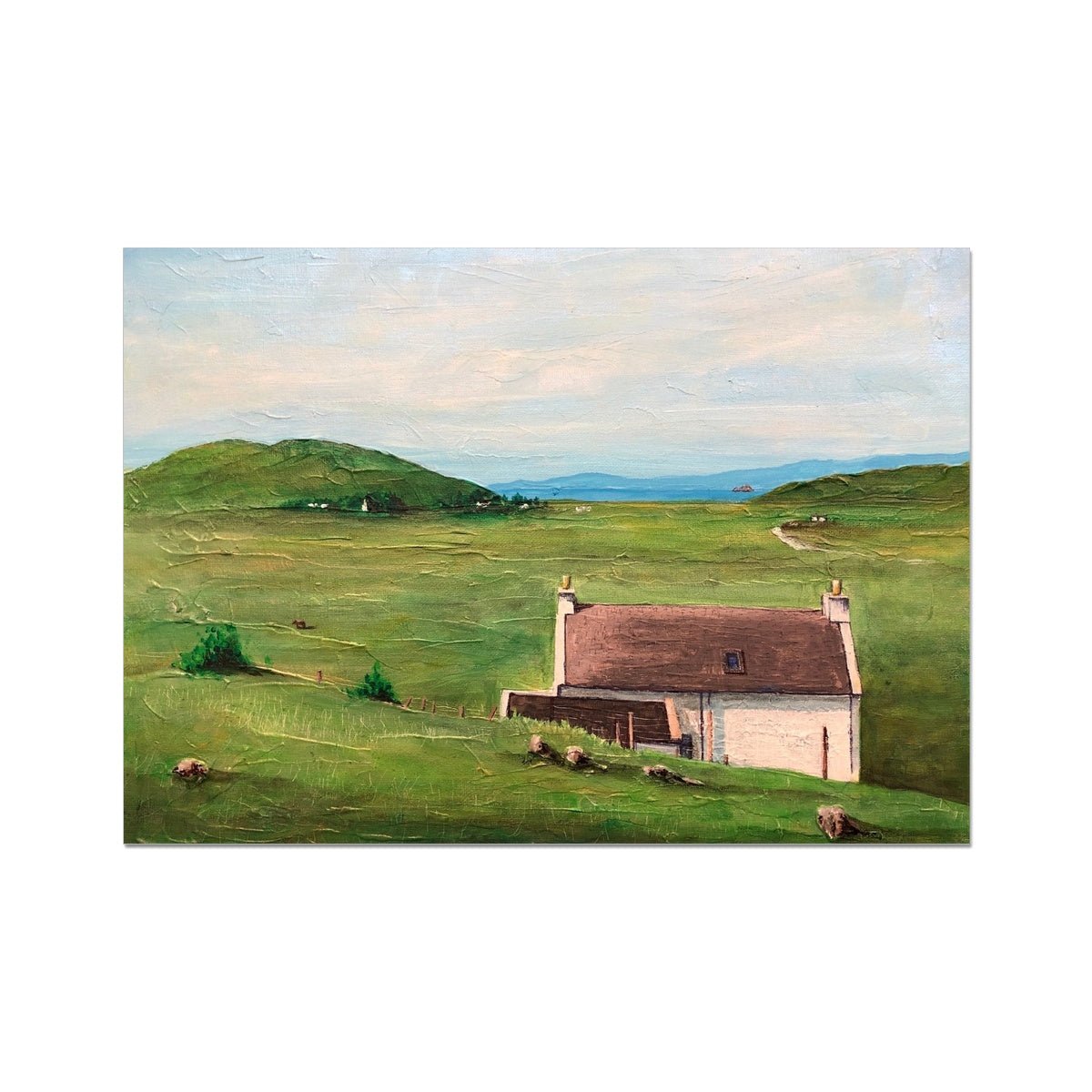 A Skye Cottage Painting | Fine Art Prints From Scotland-Unframed Prints-Skye Art Gallery-A2 Landscape-Paintings, Prints, Homeware, Art Gifts From Scotland By Scottish Artist Kevin Hunter