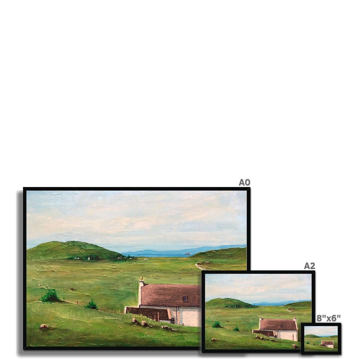 A Skye Cottage Painting | Framed Prints From Scotland-Framed Prints-Skye Art Gallery-Paintings, Prints, Homeware, Art Gifts From Scotland By Scottish Artist Kevin Hunter