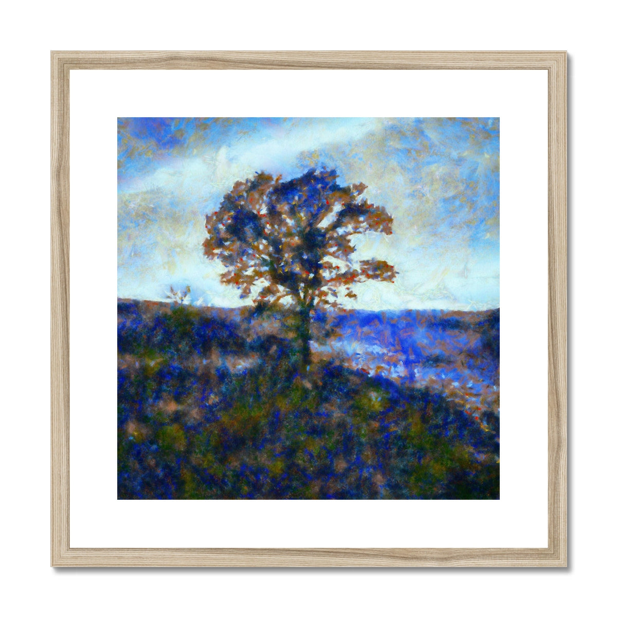 A Winter Highland Tree Painting | Framed & Mounted Prints From Scotland