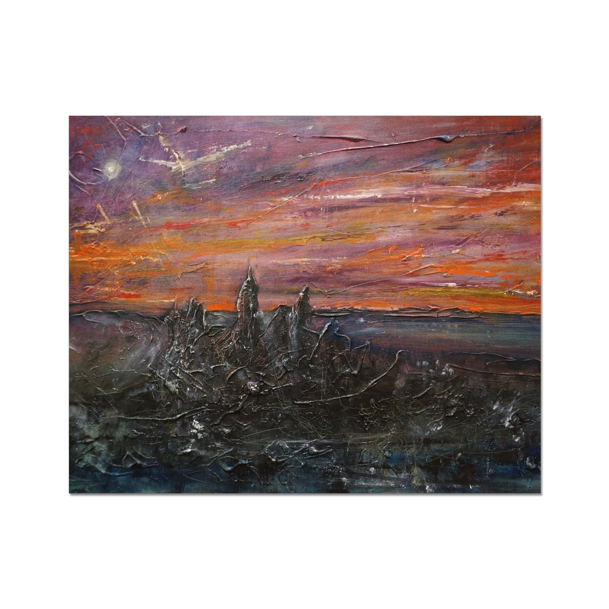 Storr Moonlight Skye Painting | Hahnemühle German Etching Prints From Scotland-Fine art-Skye Art Gallery-20"x16"-Paintings, Prints, Homeware, Art Gifts From Scotland By Scottish Artist Kevin Hunter
