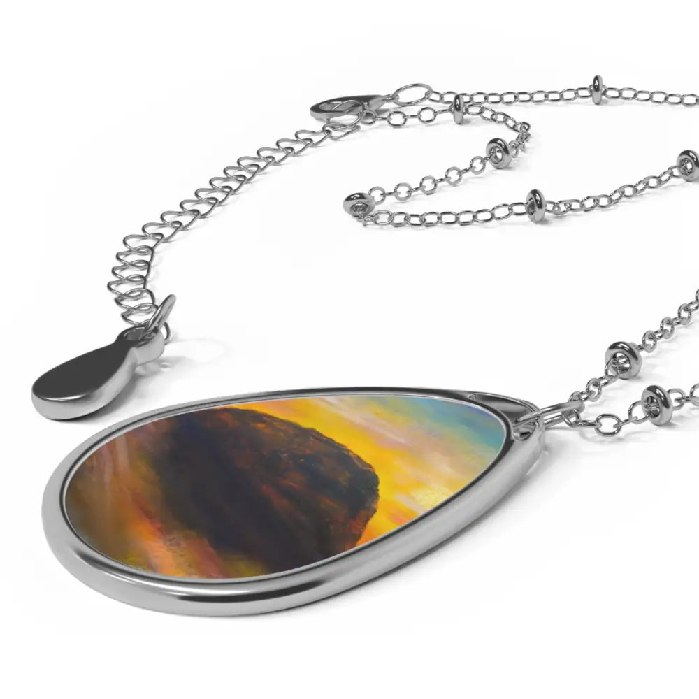 Ailsa Craig Dusk Ellipse Pendant Necklace