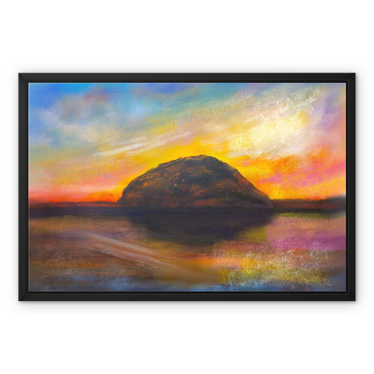 Ailsa Craig Dusk Framed Canvas