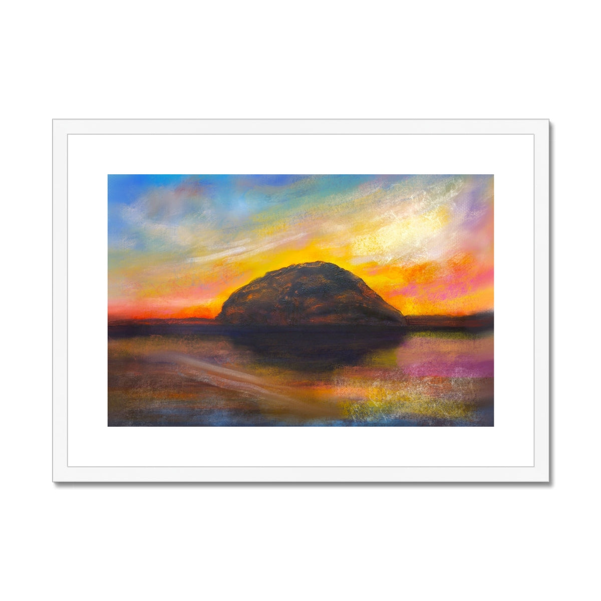Ailsa Craig Dusk Framed & Mounted Print
