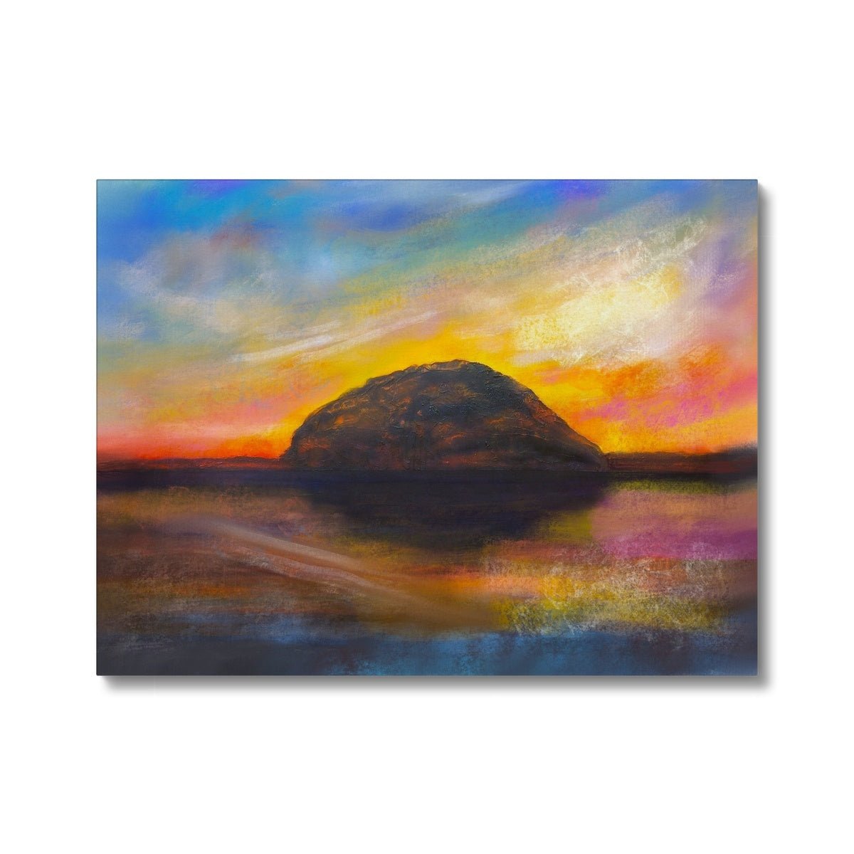 Ailsa Craig Dusk Painting | Canvas Prints From Scotland