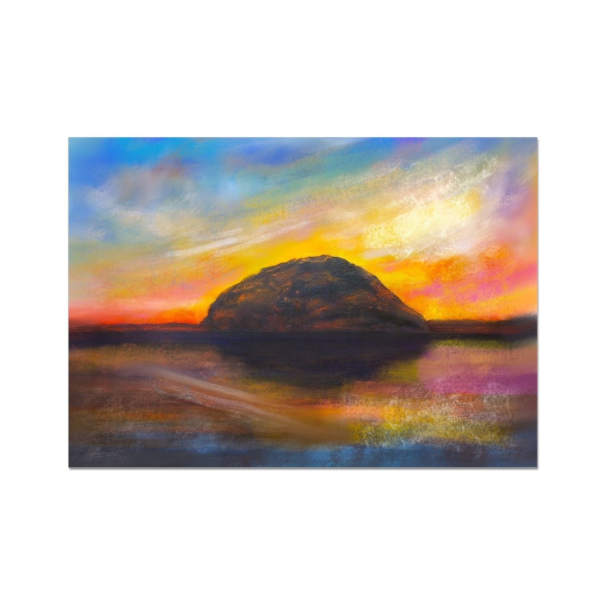 Ailsa Craig Dusk Painting | Fine Art Prints From Scotland