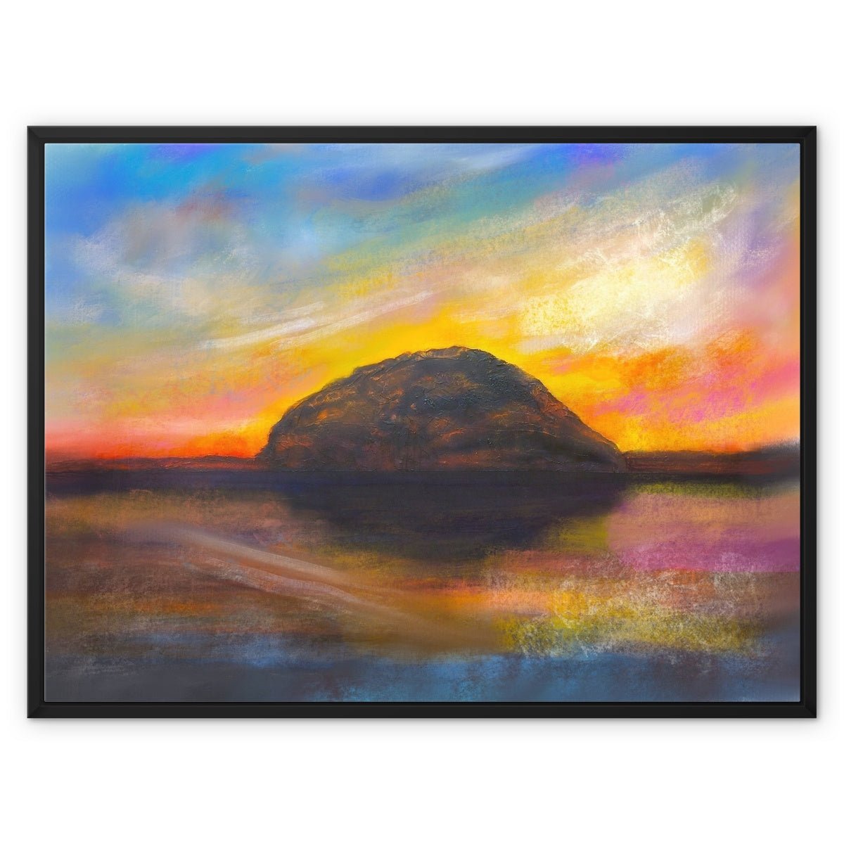 Ailsa Craig Dusk Painting | Framed Canvas From Scotland