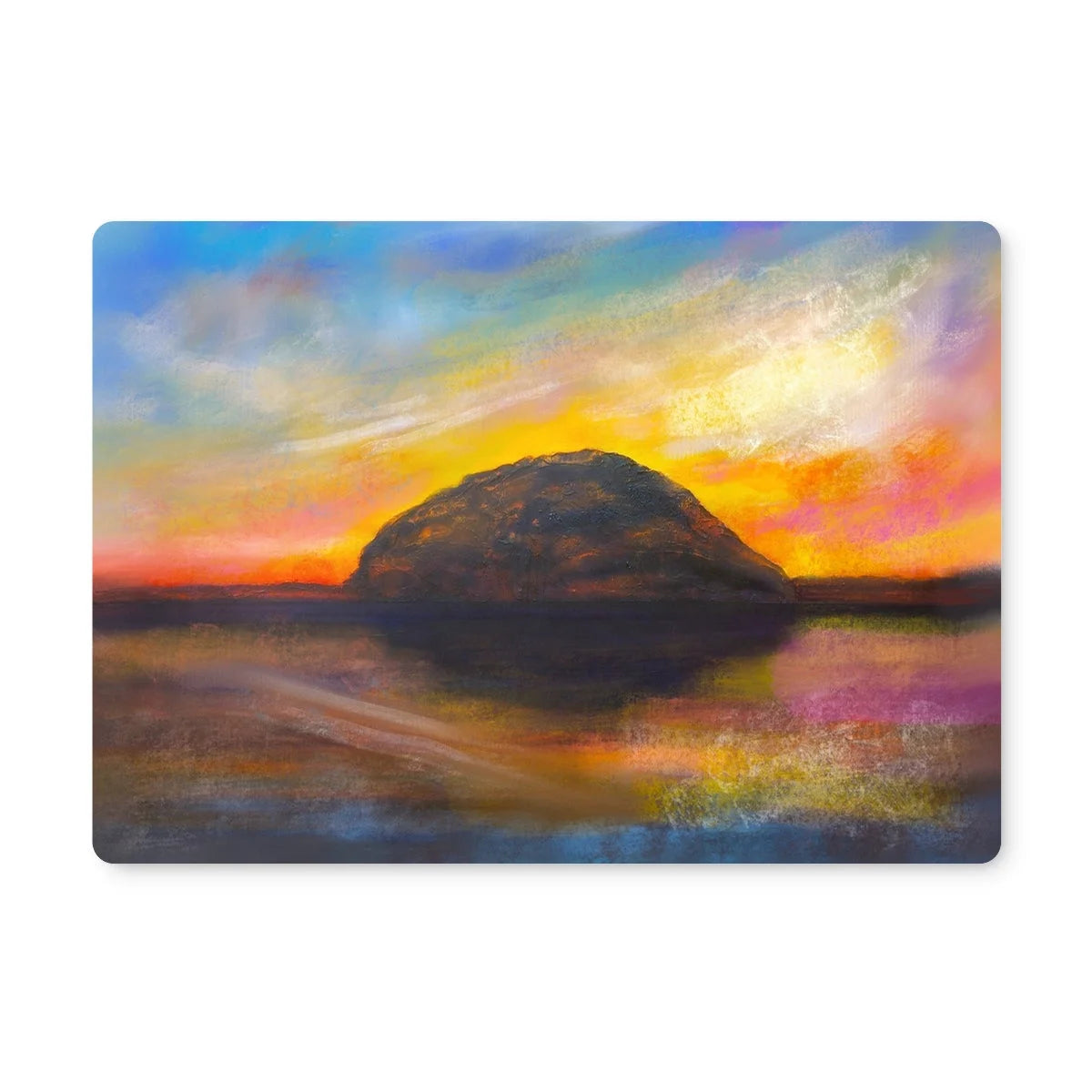 Ailsa Craig Dusk Placemat - Arran Art Gallery Scotland Worldwide Shipping Paintings | Prints | Gifts