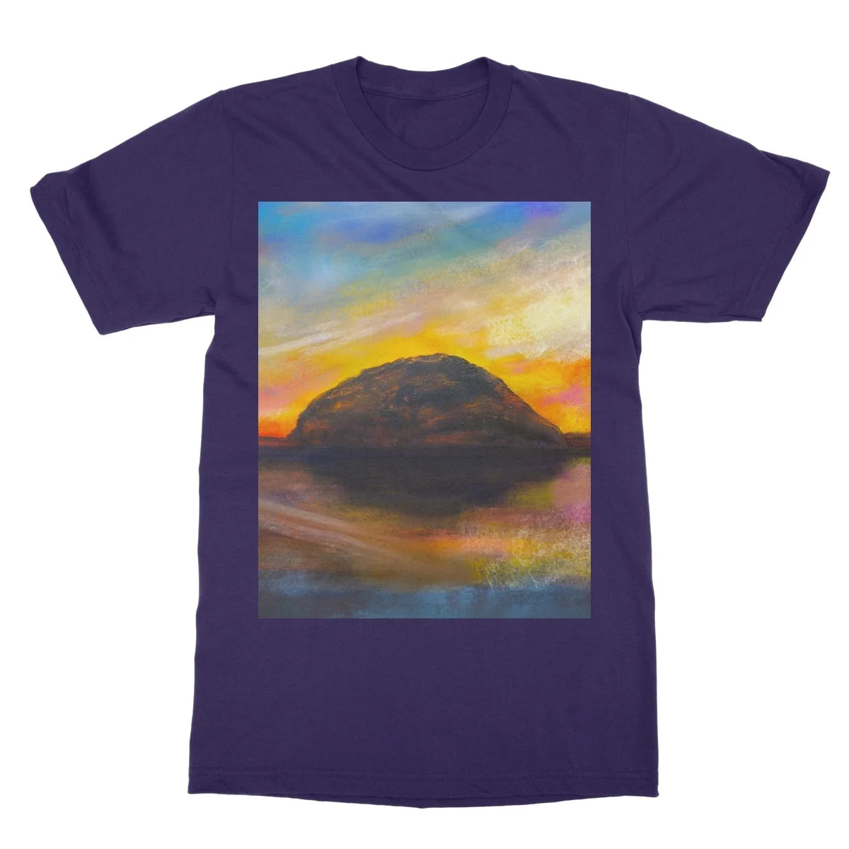 Ailsa Craig Dusk Softstyle T-shirt - Arran Art Gallery Scotland Worldwide Shipping Paintings | Prints | Gifts