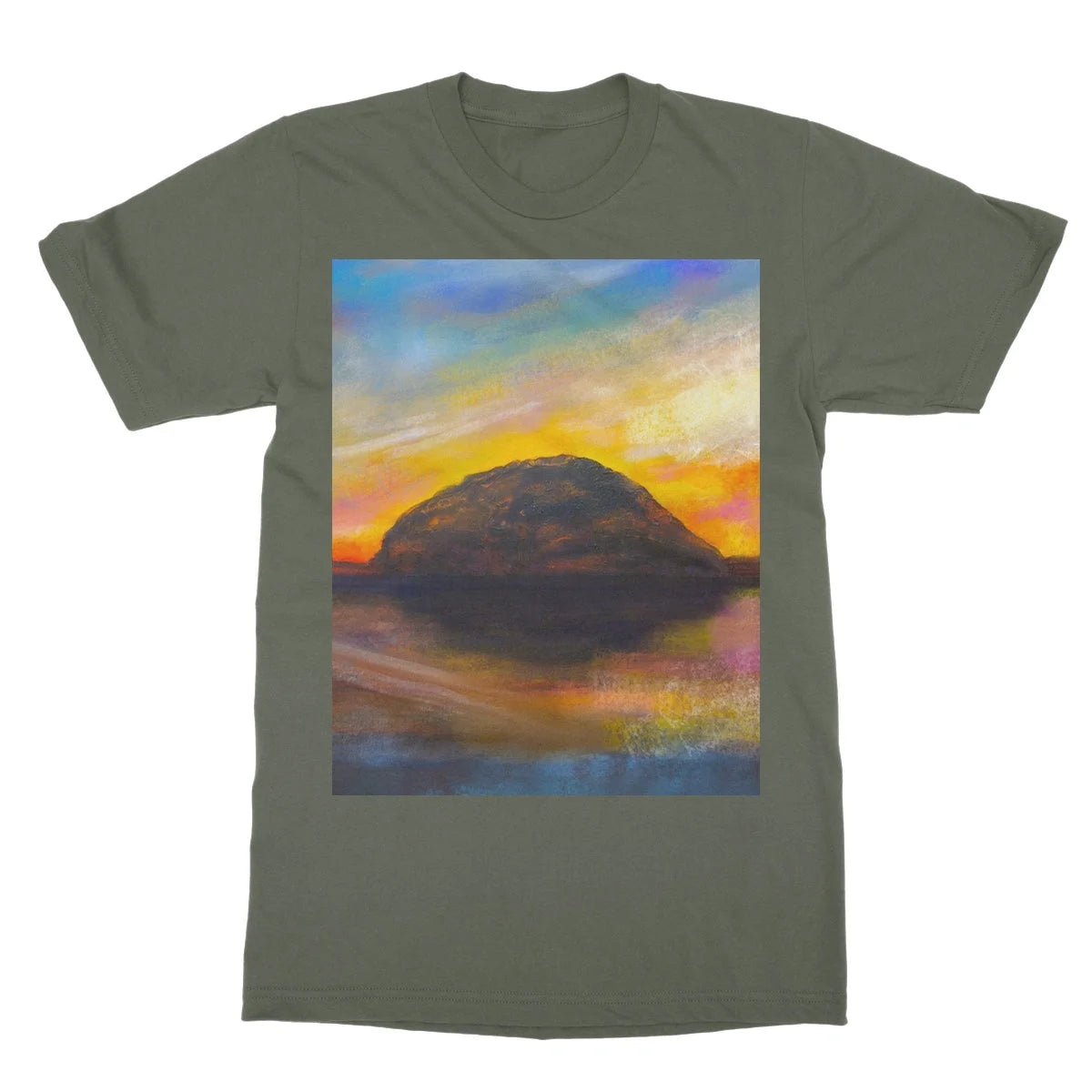 Ailsa Craig Dusk Softstyle T-shirt - Arran Art Gallery Scotland Worldwide Shipping Paintings | Prints | Gifts