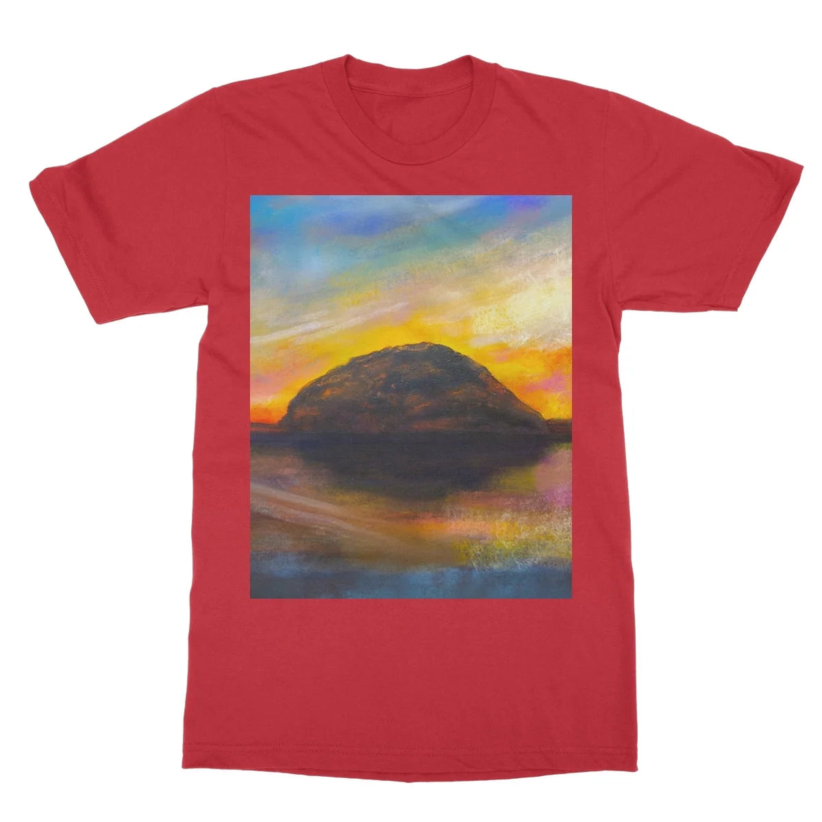 Ailsa Craig Dusk Softstyle T-shirt - Arran Art Gallery Scotland Worldwide Shipping Paintings | Prints | Gifts