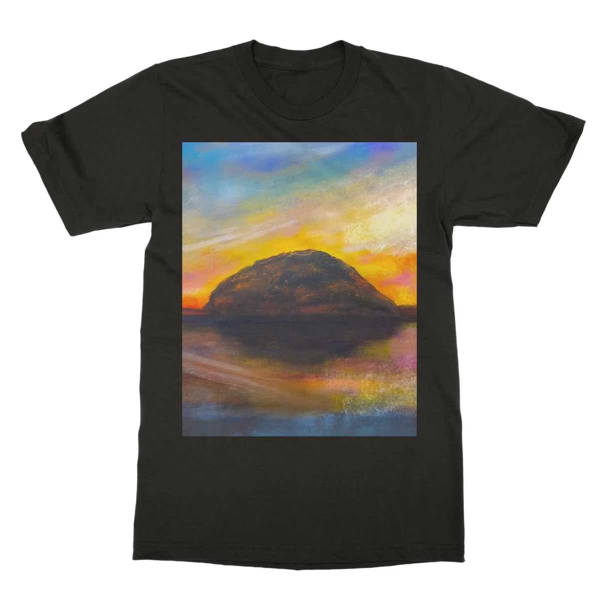 Ailsa Craig Dusk Softstyle T-shirt - Arran Art Gallery Scotland Worldwide Shipping Paintings | Prints | Gifts