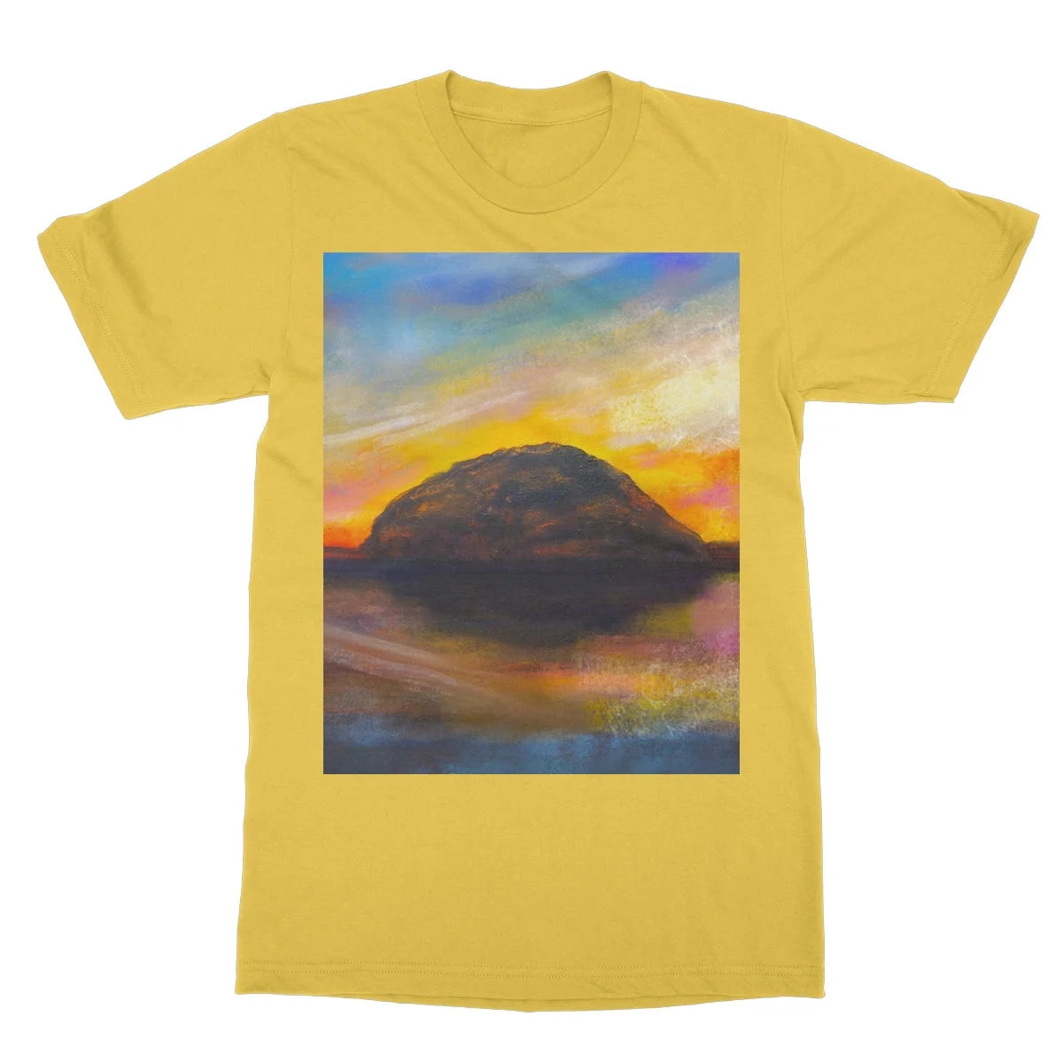Ailsa Craig Dusk Softstyle T-shirt - Arran Art Gallery Scotland Worldwide Shipping Paintings | Prints | Gifts